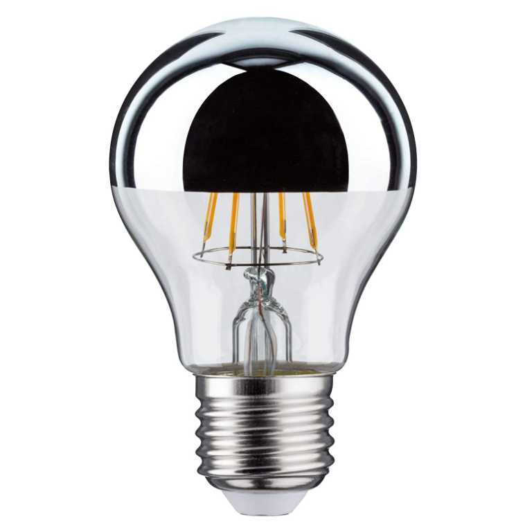 A19 Crown Mirror Silver LED Bulb