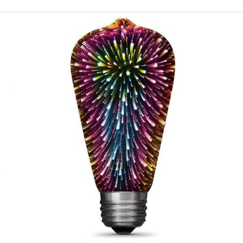 3D Firework ST64 LED Infinity Light Bulb