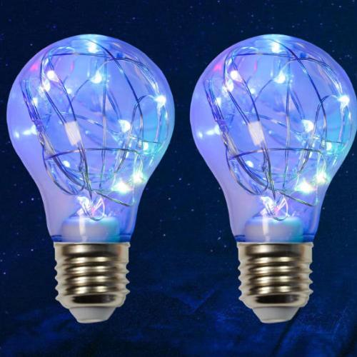 A19 E26 RGB LED Fairy Light bulbs