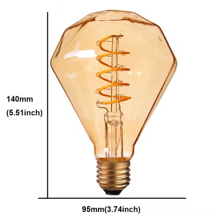 Led Retro Bulbs Diamond Vintage Soft LED Retro Filament Bulbs