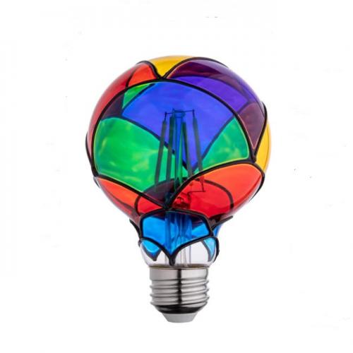 G80 LED Globe Stained Glass Light Bulb