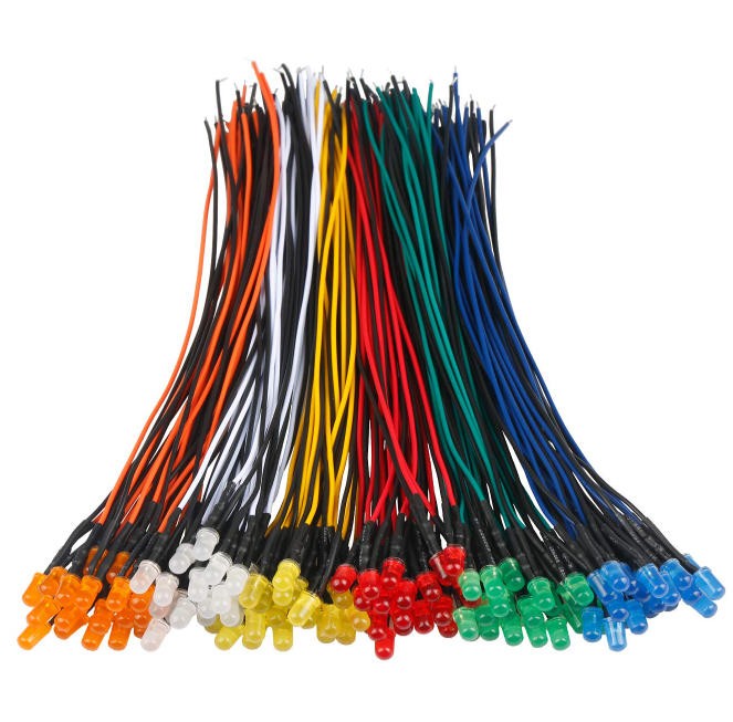 Low Voltage Colored Prewired LED Diodes Lamp