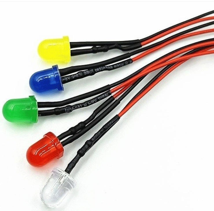 Low Voltage Colored Prewired LED Diodes Lamp