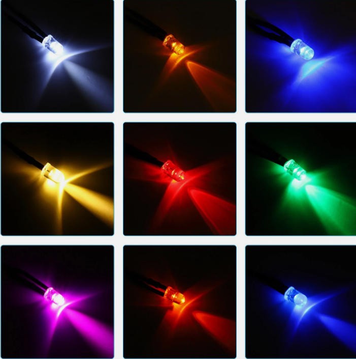 Low Voltage Colored Prewired LED Diodes Lamp