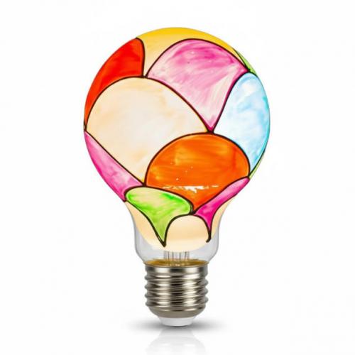 Stained Glass Edison Globes LED Light