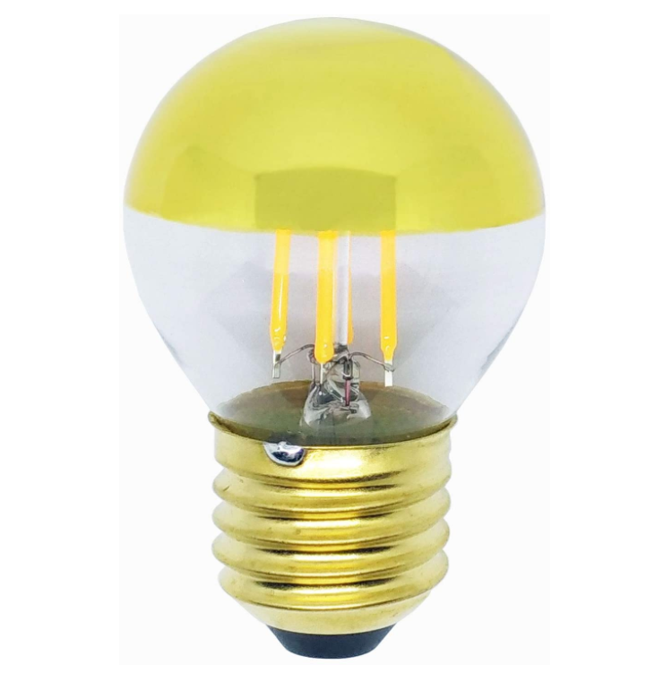 G45 E27 Golfball Crown Gold LED Bulb