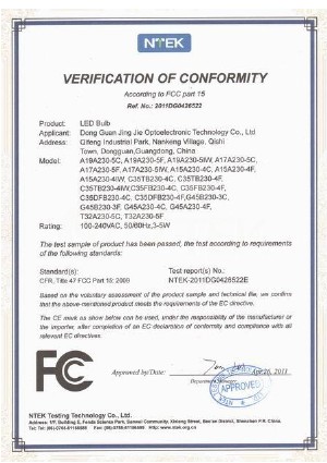LED Light FCC Certification